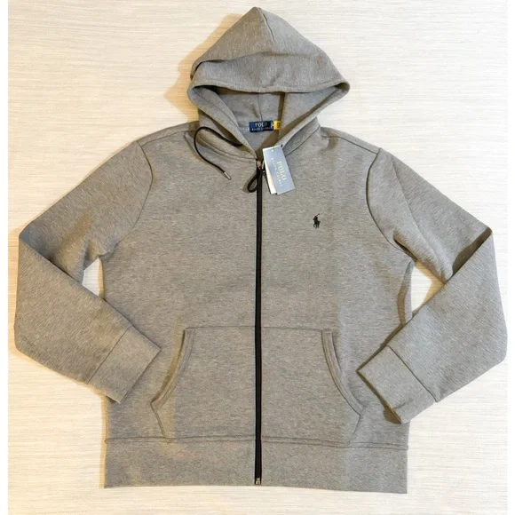 Polo Ralph Lauren Double Knit Tech Fleece Jogger Sweatsuit Grey Black Po…